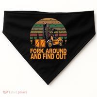 Certified Forklift Operator Fork Around And Find Out USA-Made Doggie Bandana thumb 0