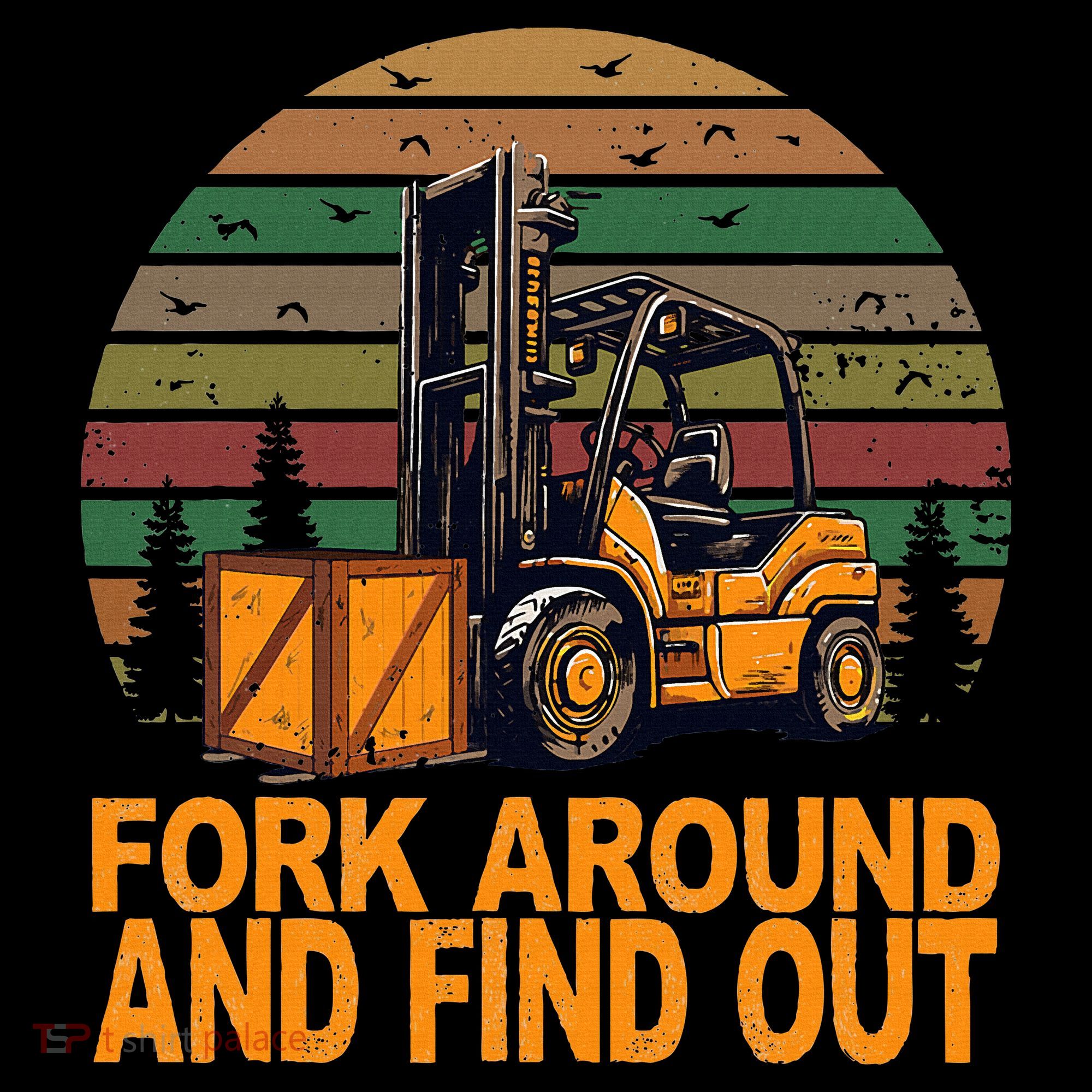 Certified Forklift Operator Fork Around And Find Out Kids Long Sleeve Shirt
