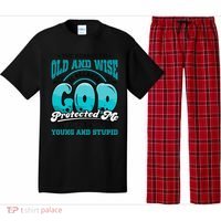 Christian Faith Only Reason Im Old And Wise God Protected Pajama Set thumb 0
