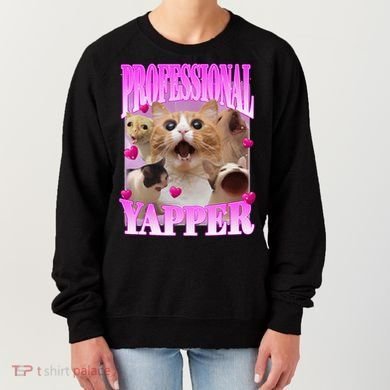 Cat Funny Oddly Specific Dank Meme Professional Yapper Women's Sweatshirt