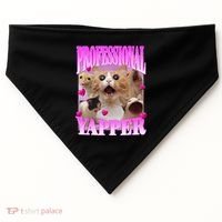 Cat Funny Oddly Specific Dank Meme Professional Yapper USA-Made Doggie Bandana thumb 0