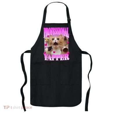 Cat Funny Oddly Specific Dank Meme Professional Yapper Apron