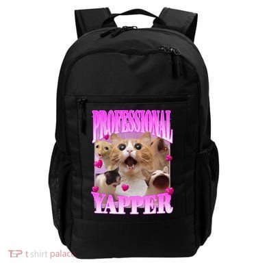 Cat Funny Oddly Specific Dank Meme Professional Yapper Backpack