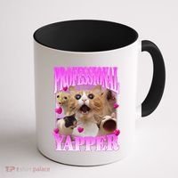 Cat Funny Oddly Specific Dank Meme Professional Yapper Coffee Mug thumb 1