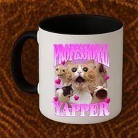 Cat Funny Oddly Specific Dank Meme Professional Yapper Coffee Mug thumb 2