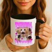 Cat Funny Oddly Specific Dank Meme Professional Yapper Coffee Mug thumb 3