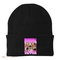 Cat Funny Oddly Specific Dank Meme Professional Yapper Beanie thumb 0
