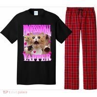Cat Funny Oddly Specific Dank Meme Professional Yapper Pajama Set thumb 0