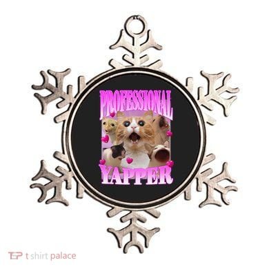 Cat Funny Oddly Specific Dank Meme Professional Yapper Ornament