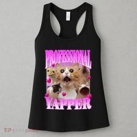 Cat Funny Oddly Specific Dank Meme Professional Yapper Women's Tank Top thumb 3