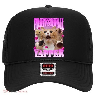 Cat Funny Oddly Specific Dank Meme Professional Yapper Hat