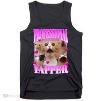Cat Funny Oddly Specific Dank Meme Professional Yapper Tank Top thumb 0