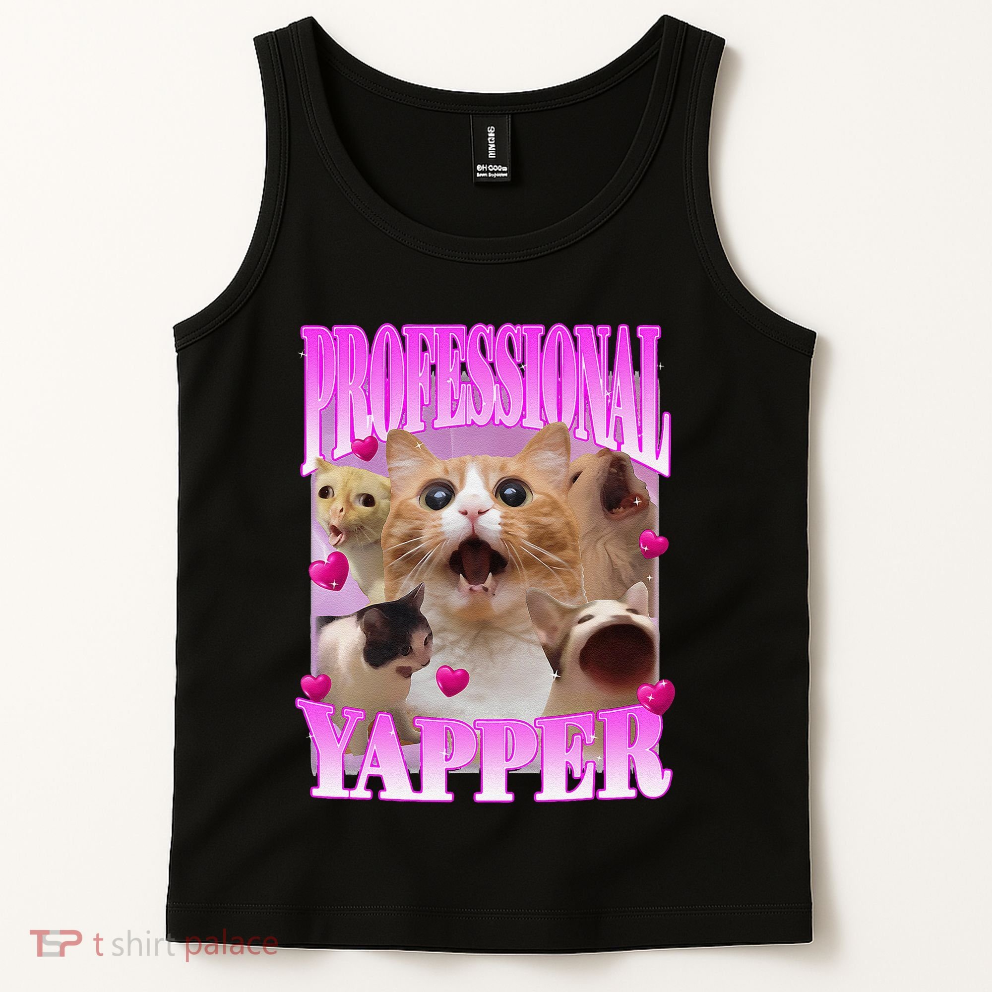 Cat Funny Oddly Specific Dank Meme Professional Yapper Tank Top