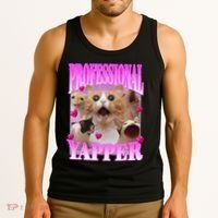 Cat Funny Oddly Specific Dank Meme Professional Yapper Tank Top thumb 3