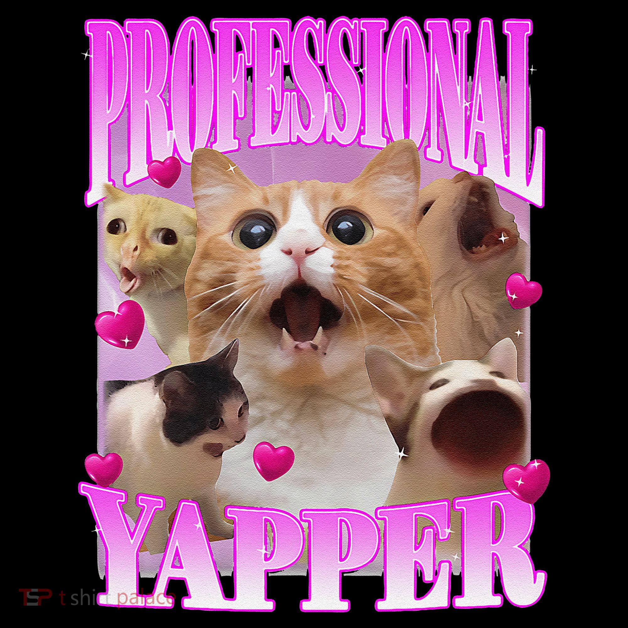 Cat Funny Oddly Specific Dank Meme Professional Yapper Tank Top