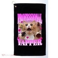 Cat Funny Oddly Specific Dank Meme Professional Yapper Golf Towel thumb 0