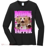 Cat Funny Oddly Specific Dank Meme Professional Yapper Women's Long Sleeve Shirt thumb 0