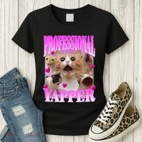 Cat Funny Oddly Specific Dank Meme Professional Yapper Women's T-Shirt thumb 3