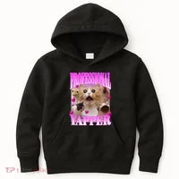 Cat Funny Oddly Specific Dank Meme Professional Yapper Kids Hoodie thumb 0