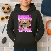 Cat Funny Oddly Specific Dank Meme Professional Yapper Kids Hoodie thumb 2