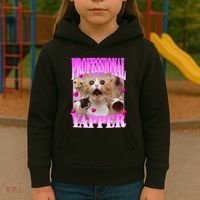 Cat Funny Oddly Specific Dank Meme Professional Yapper Kids Hoodie thumb 3