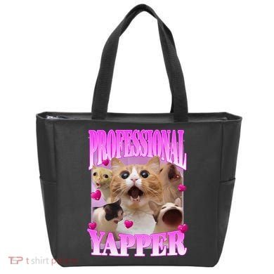 Cat Funny Oddly Specific Dank Meme Professional Yapper Tote Bag
