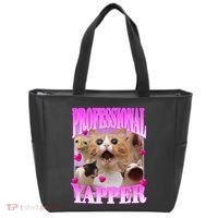 Cat Funny Oddly Specific Dank Meme Professional Yapper Tote Bag thumb 0