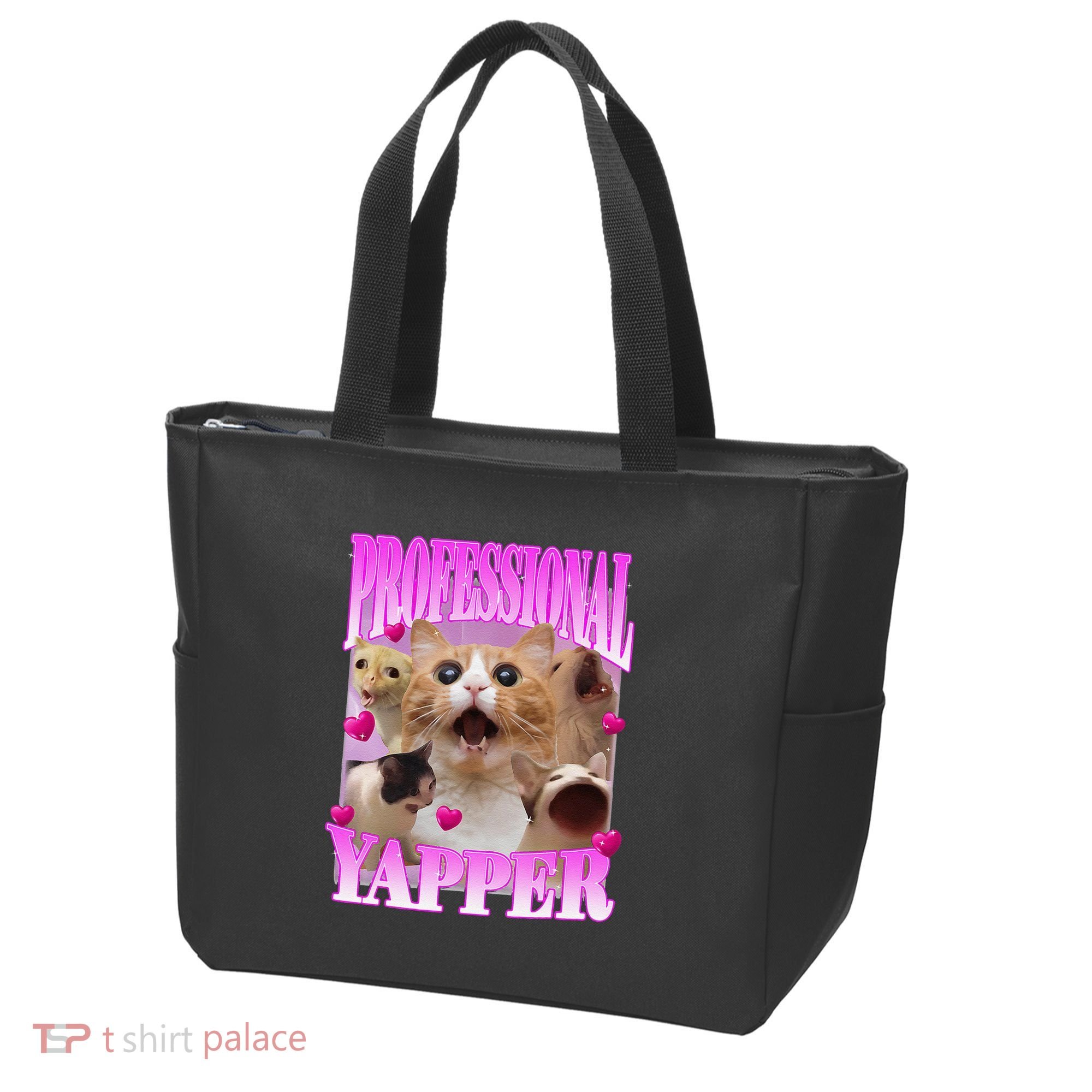 Cat Funny Oddly Specific Dank Meme Professional Yapper Tote Bag