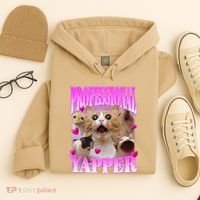 Cat Funny Oddly Specific Dank Meme Professional Yapper Hoodie thumb 4