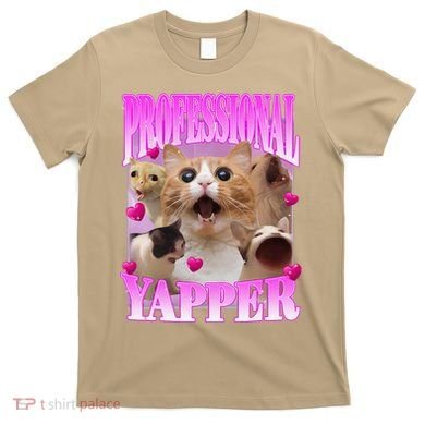 Cat Funny Oddly Specific Dank Meme Professional Yapper T-Shirt