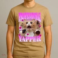Cat Funny Oddly Specific Dank Meme Professional Yapper T-Shirt thumb 3