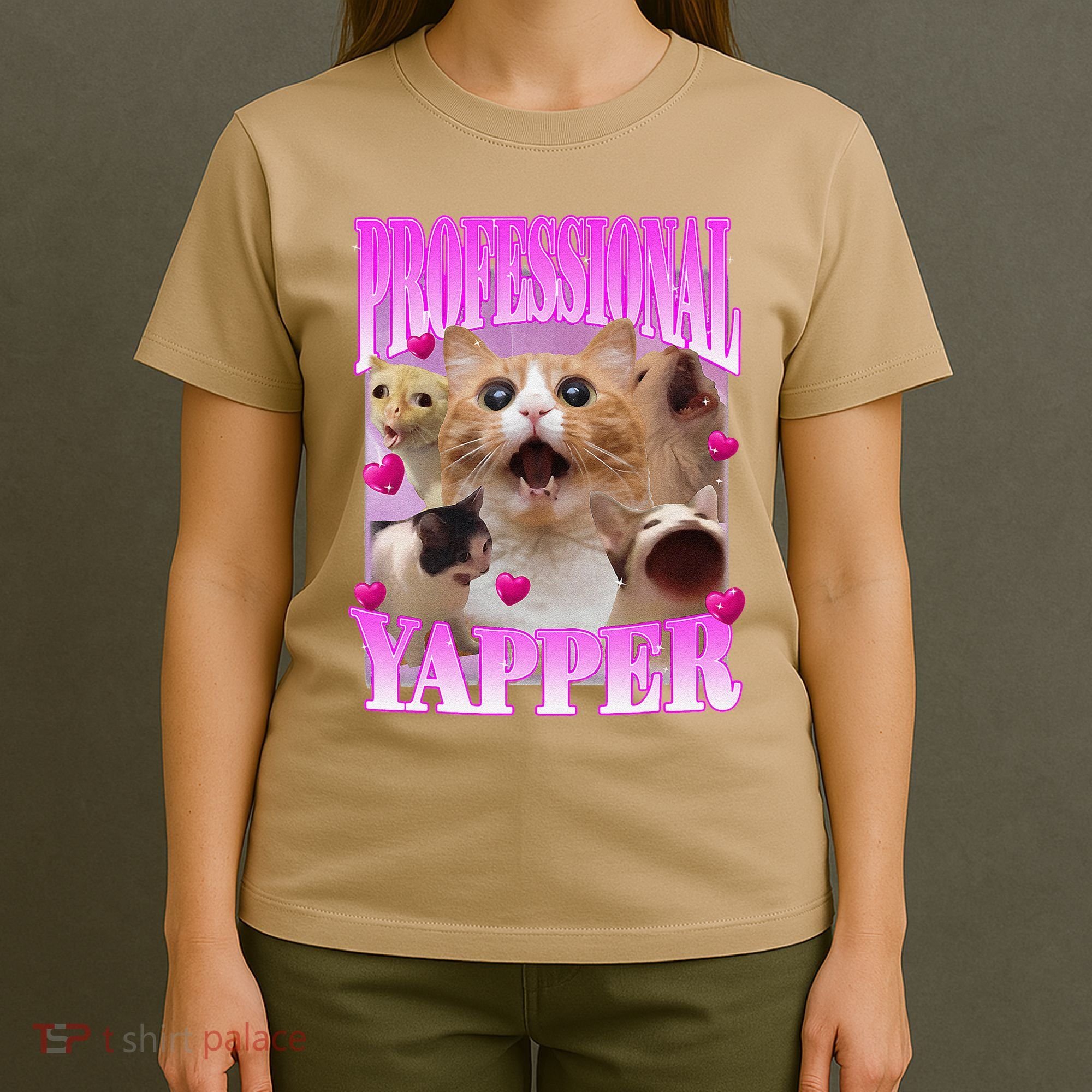 Cat Funny Oddly Specific Dank Meme Professional Yapper T-Shirt