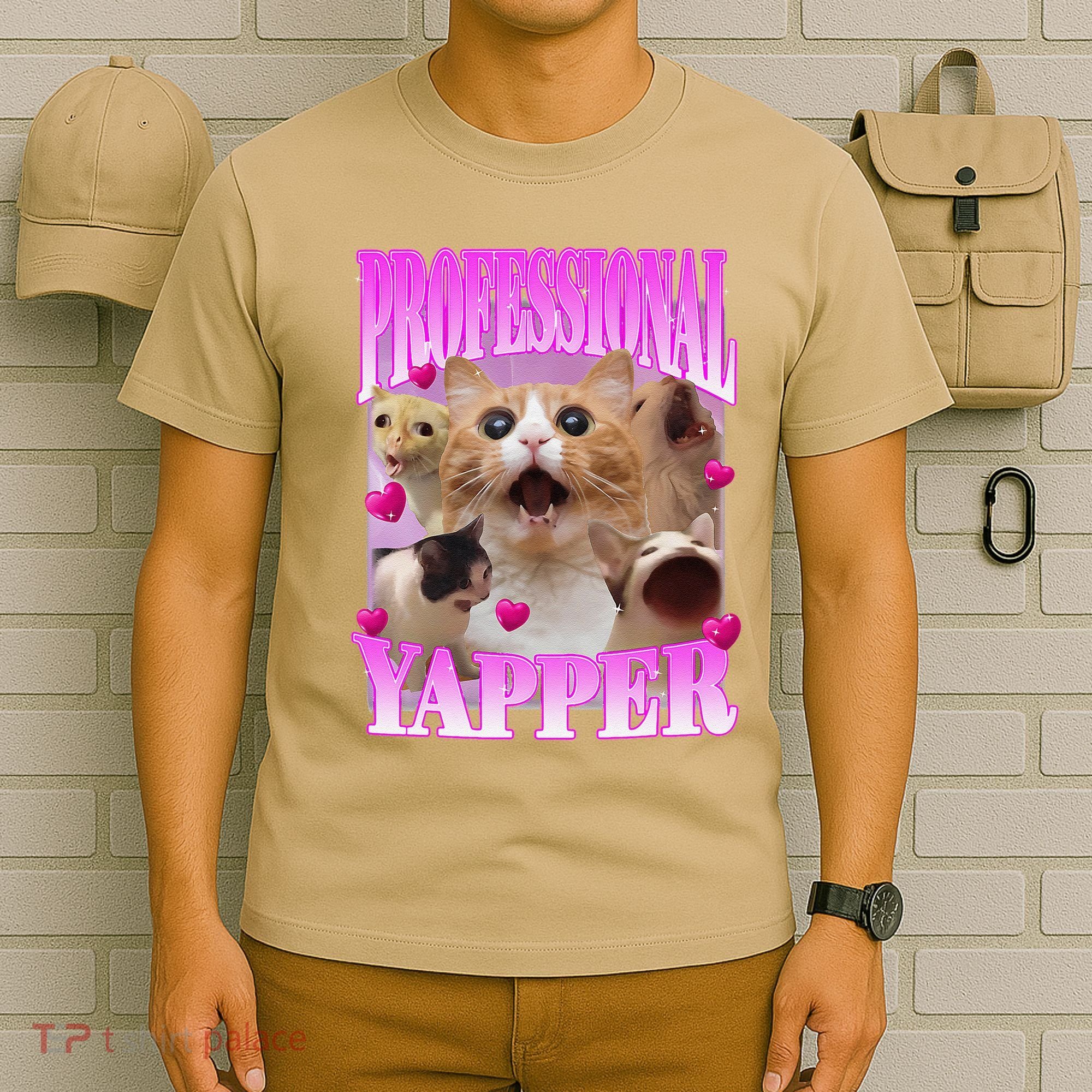 Cat Funny Oddly Specific Dank Meme Professional Yapper T-Shirt