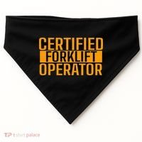 Certified Forklift Operator Forklift Driver Forklifting USA-Made Doggie Bandana thumb 0