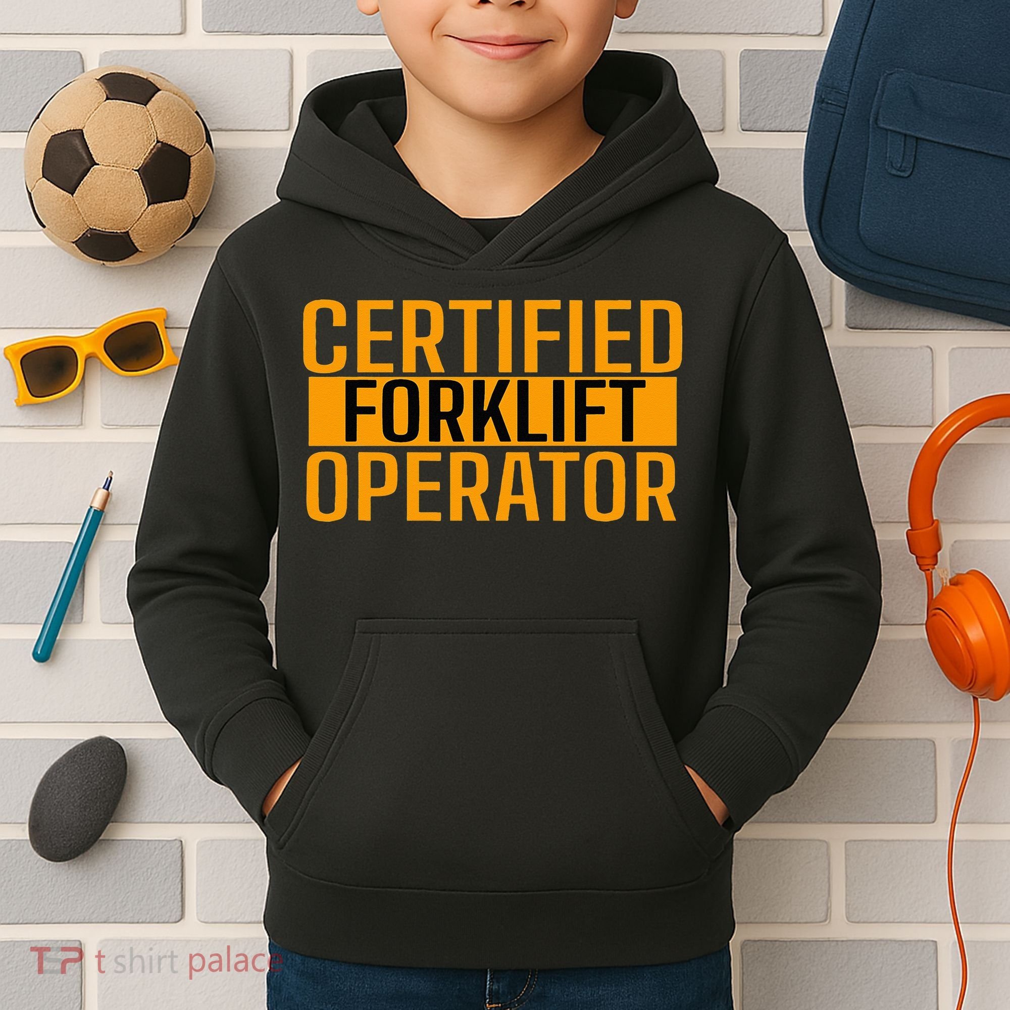 Certified Forklift Operator Forklift Driver Forklifting Kids Hoodie