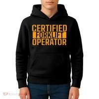 Certified Forklift Operator Forklift Driver Forklifting Kids Hoodie thumb 4
