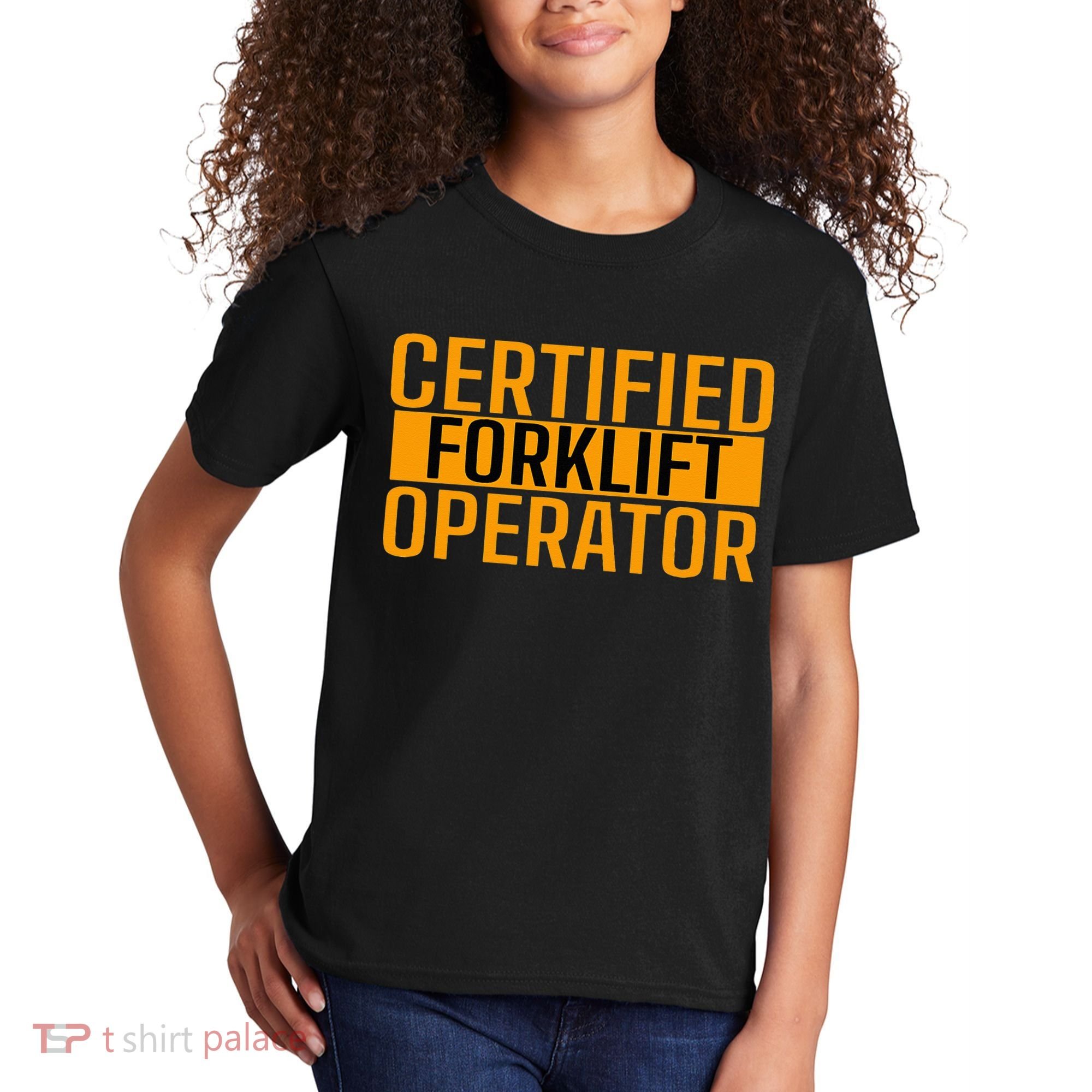 Certified Forklift Operator Forklift Driver Forklifting Kids T-Shirt