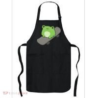 Cute Frog On Skateboard Kawaii Aesthetic Frog Apron thumb 0