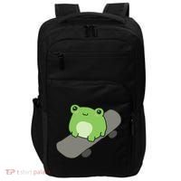 Cute Frog On Skateboard Kawaii Aesthetic Frog Impact Tech Backpack thumb 0