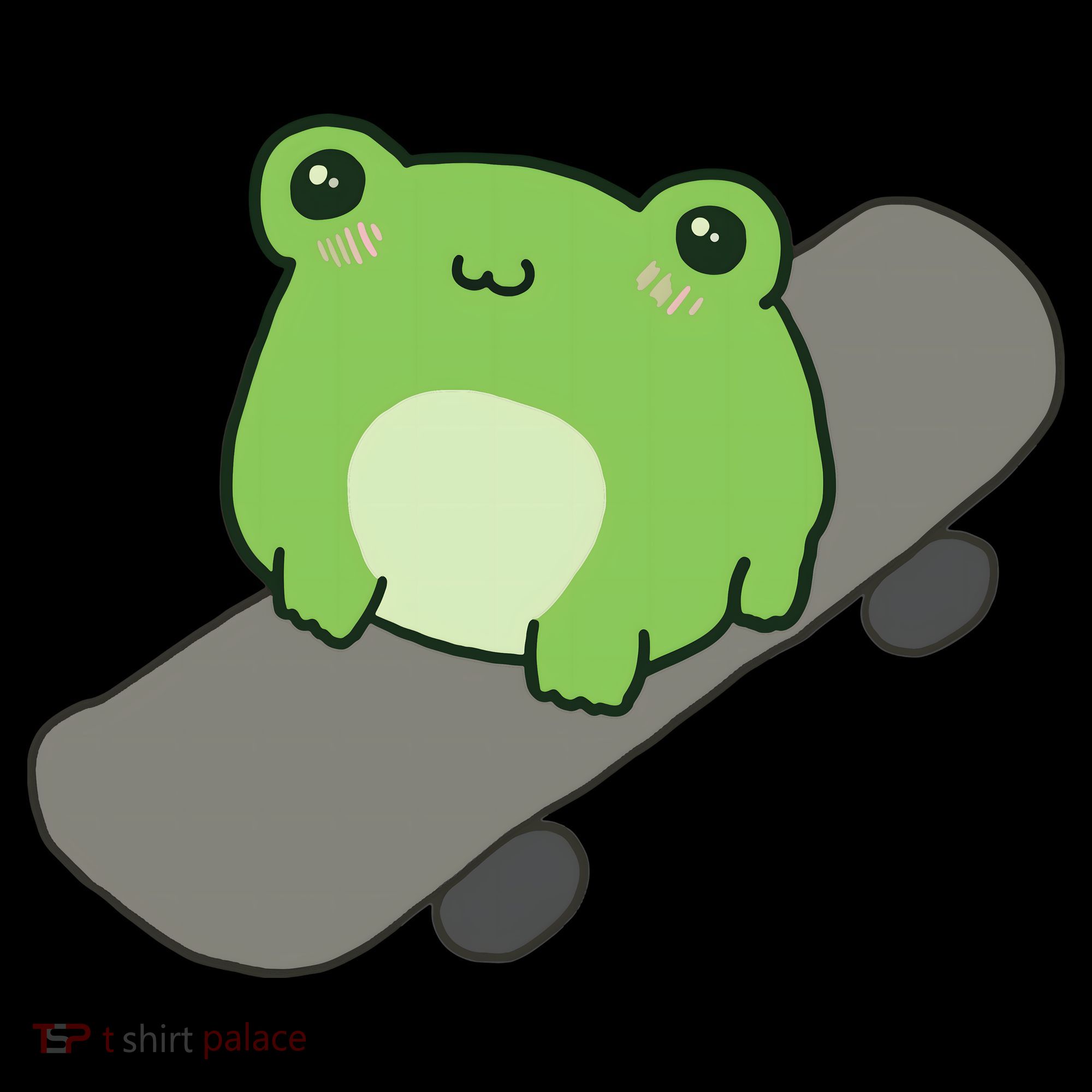 Cute Frog On Skateboard Kawaii Aesthetic Frog Women's Hoodie