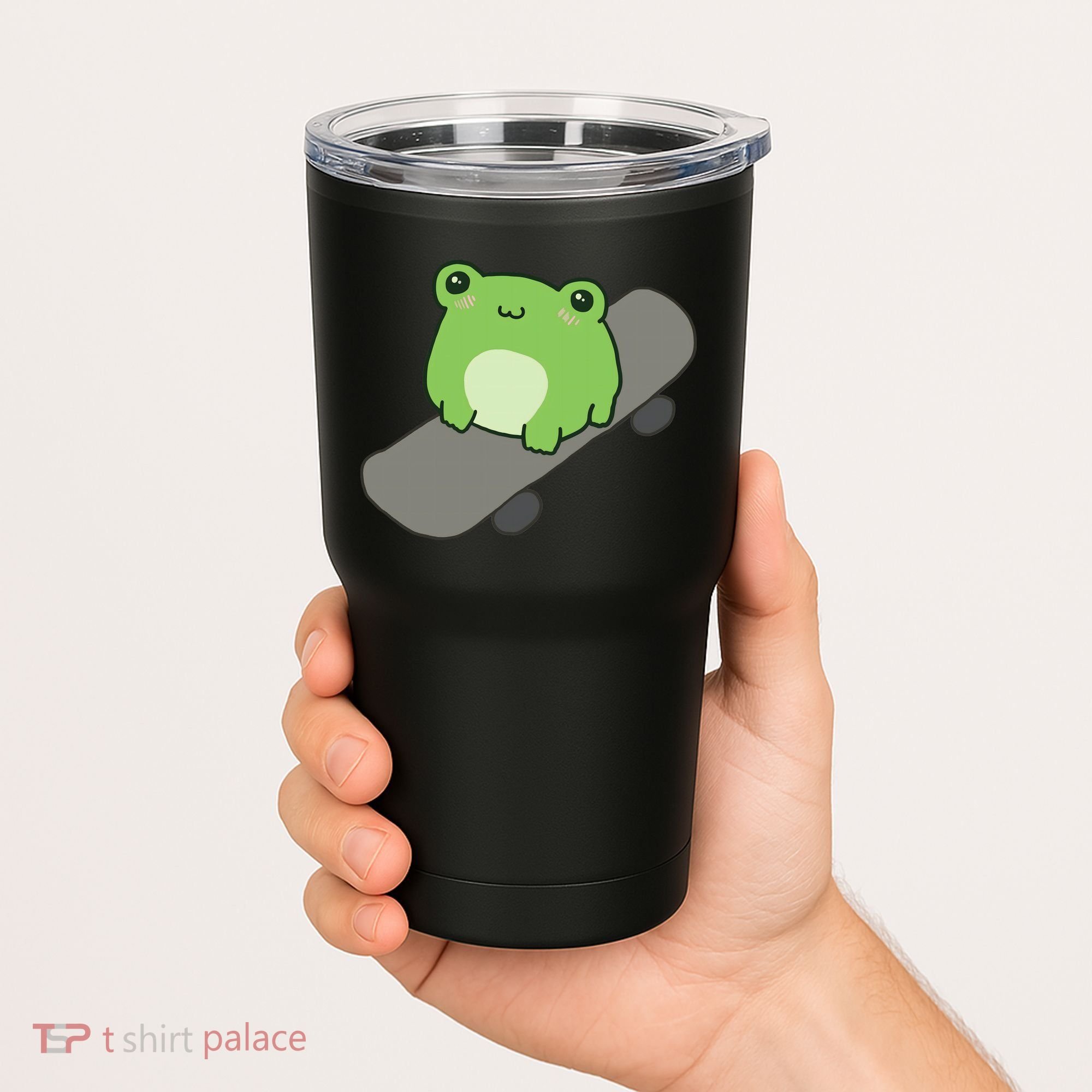 Cute Frog On Skateboard Kawaii Aesthetic Frog Tumbler