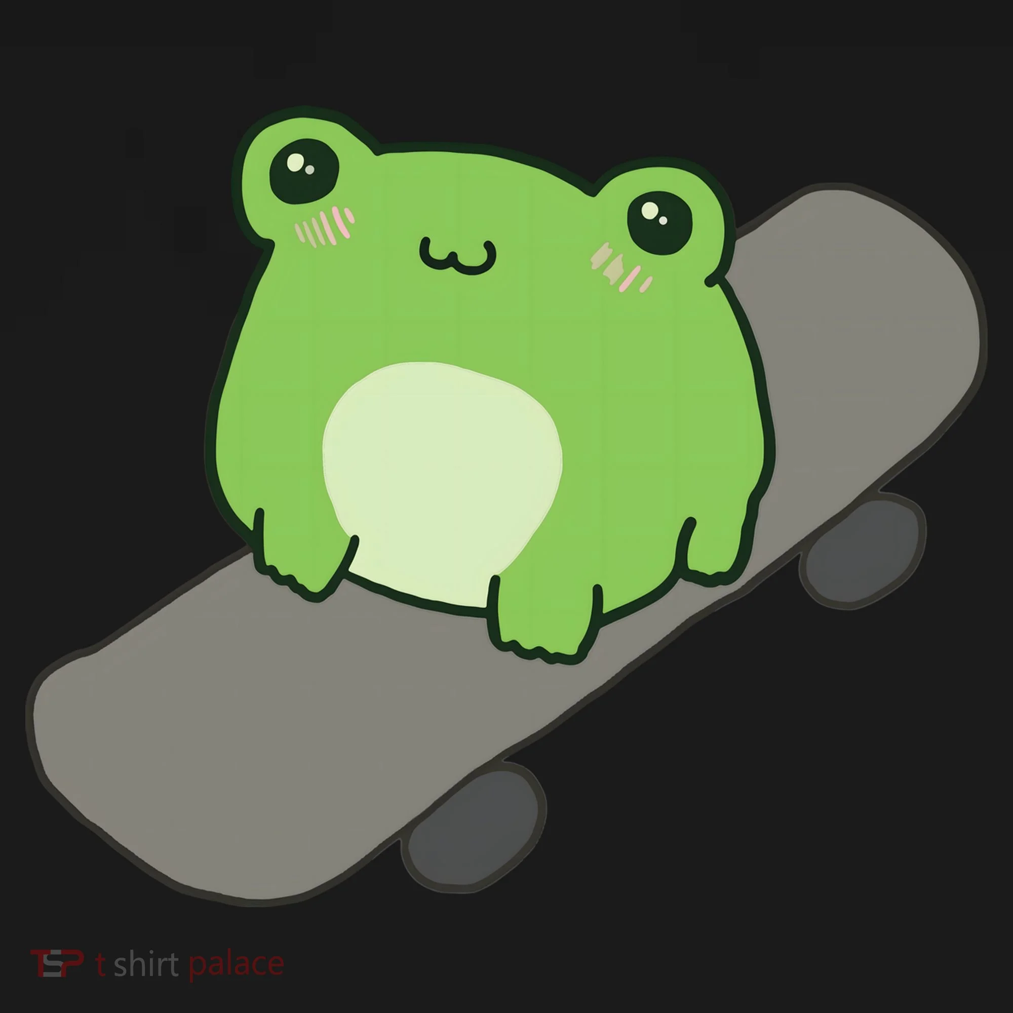 Cute Frog On Skateboard Kawaii Aesthetic Frog Ornament