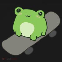 Cute Frog On Skateboard Kawaii Aesthetic Frog Women's Tank Top thumb 5