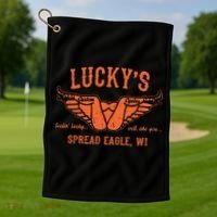 Cool Funny Offensive Motorcycle Biker Spread Eagle Gift Golf Towel thumb 1