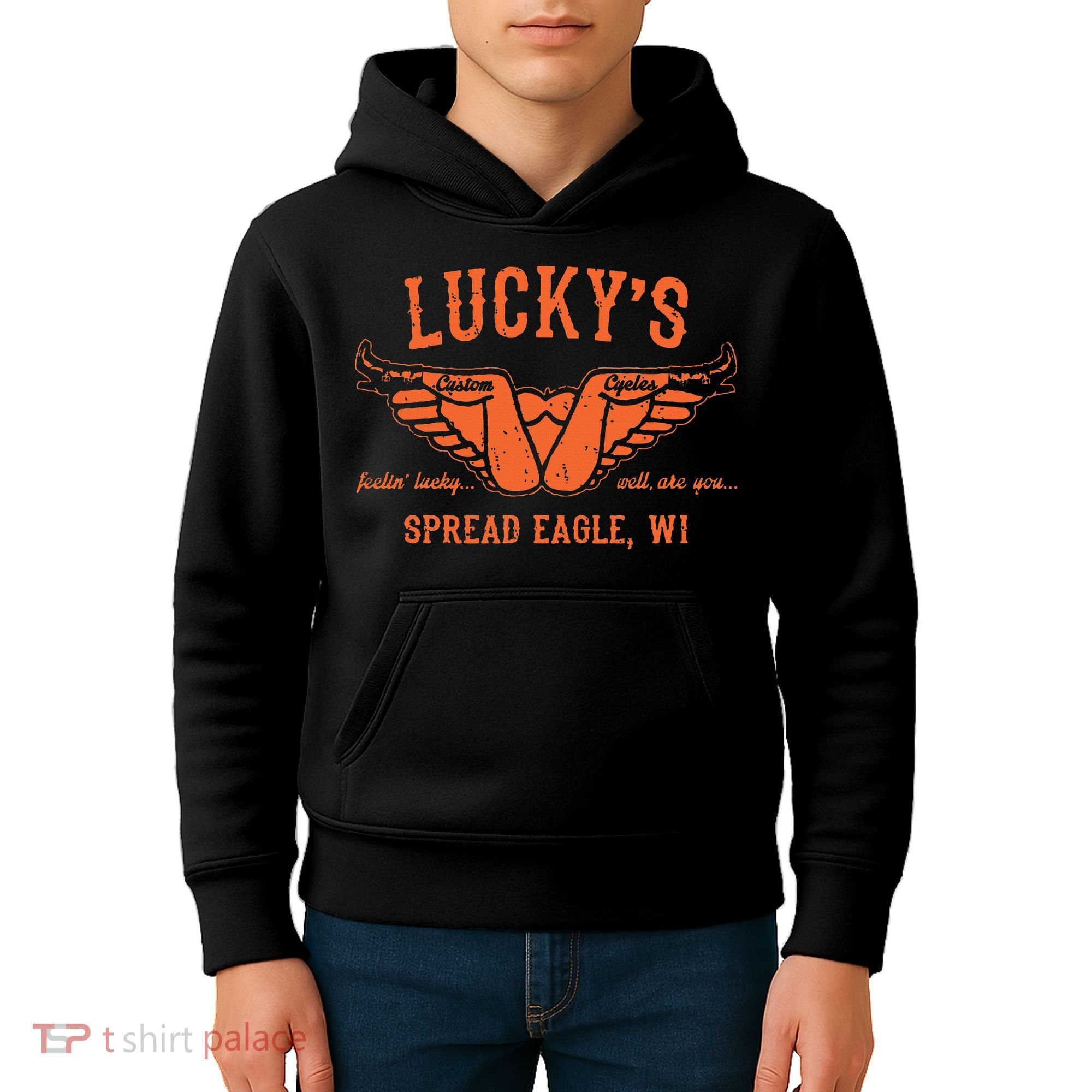 Cool Funny Offensive Motorcycle Biker Spread Eagle Gift Kids Hoodie