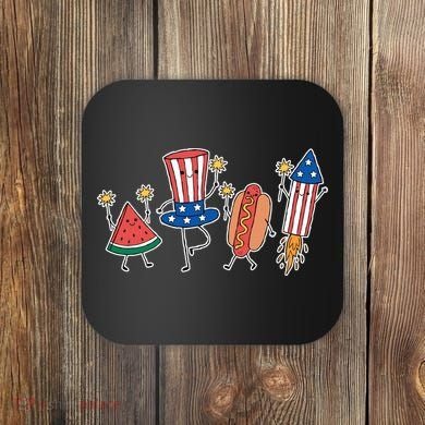 Cute Fourth Of July Summer Fun Group Coaster