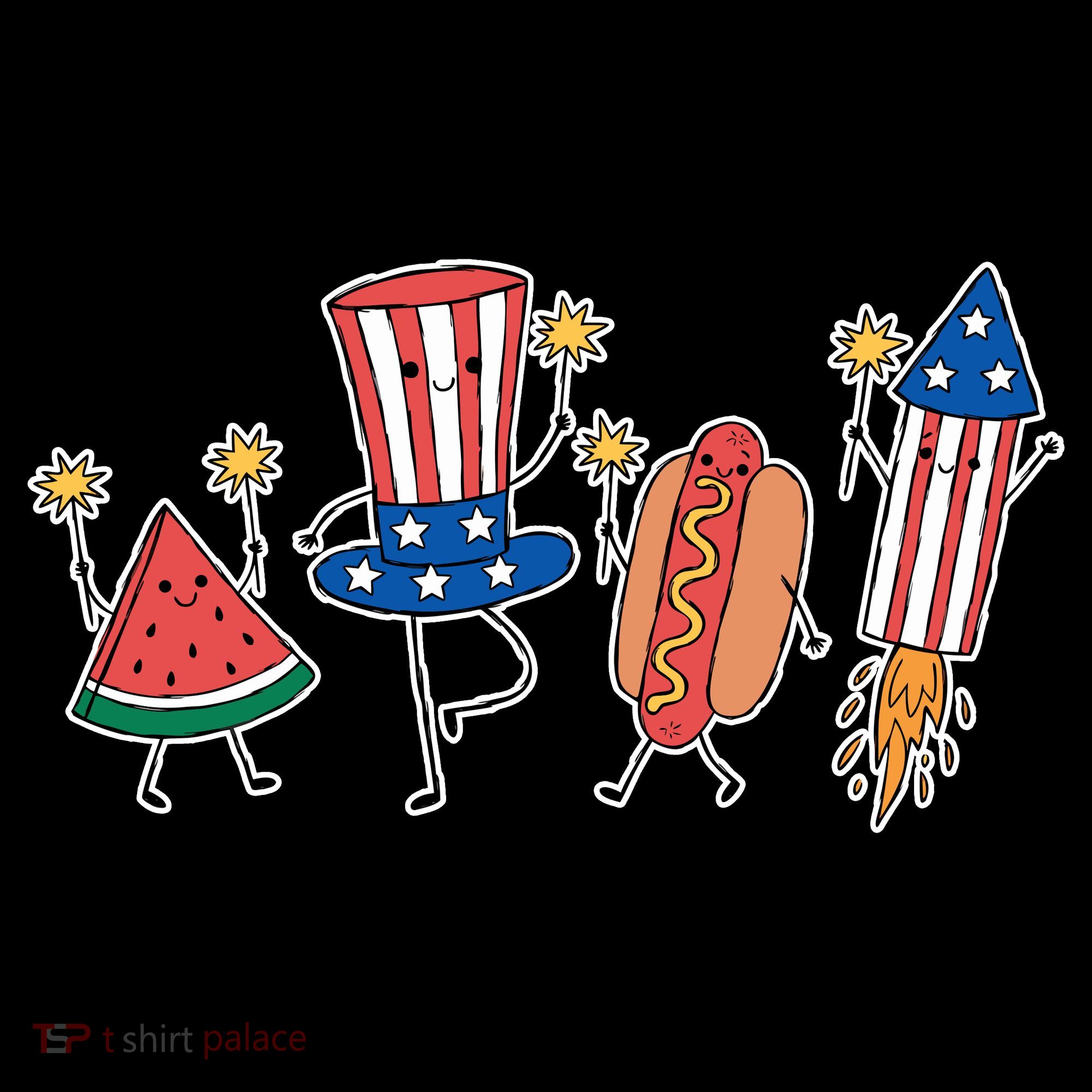 Cute Fourth Of July Summer Fun Group Women's Hoodie