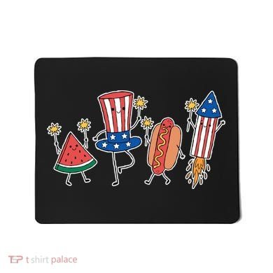 Cute Fourth Of July Summer Fun Group Mousepad