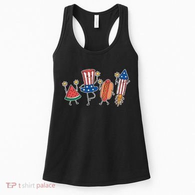 Cute Fourth Of July Summer Fun Group Women's Tank Top