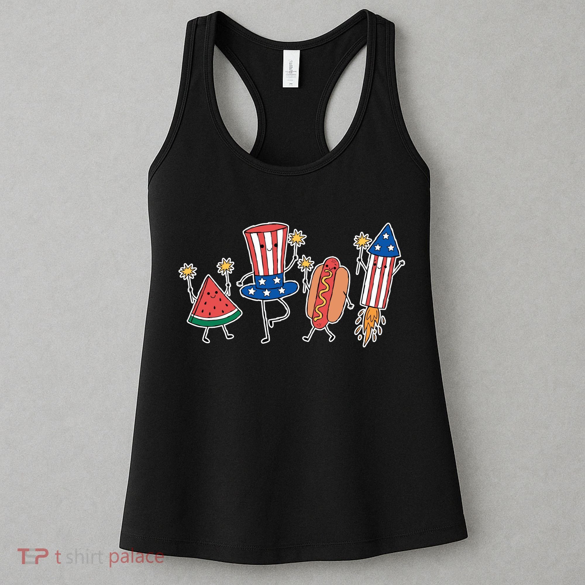 Cute Fourth Of July Summer Fun Group Women's Tank Top